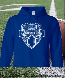 Southern New Jersey - Royal Hoodie with White Design Zoom