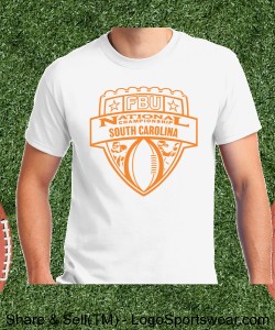 South Carolina - White Tee with Orange Design Zoom