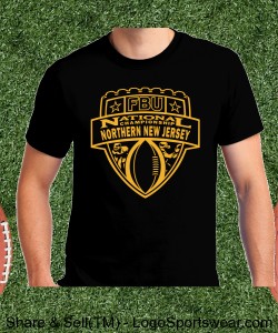 Northern New Jersey - Black Tee with Gold Design Zoom