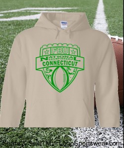 Connecticut - Sand Hoodie with Kelly Green Design Zoom