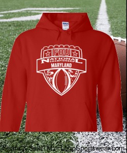 Maryland - Red Hoodie with White Design Zoom